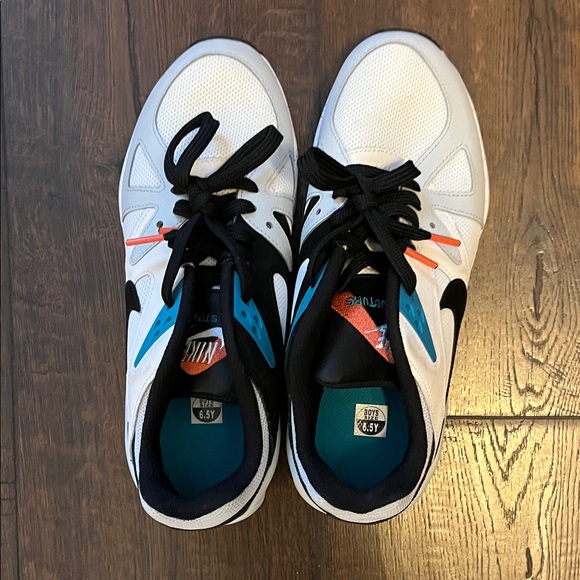 Nike Other - Nike White and Black Athletic Shoes with Blue and Orange Accents